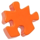 aerial view a orange puzzle piece - stress reliever, image 1 of 2