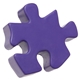 aerial view a purple puzzle piece - stress reliever, image 1 of 2
