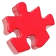 aerial view a red puzzle piece - stress reliever, image 1 of 2