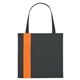 aerial view a black with orange accent non - woven colony tote bag, image 1 of 2