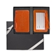 aerial view a orange leeman venezia luggage tag set, image 1 of 3