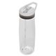 aerial view a clear 28 oz wave single wall water bottle, image 1 of 4