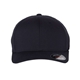 aerial view a dark navy flexfit hat - cotton blend cap, image 1 of 3