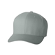 aerial view a grey flexfit hat - cotton blend cap, image 1 of 3