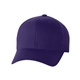 aerial view a purple flexfit hat - cotton blend cap, image 1 of 3