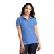 aerial view a carolina blue port authority(r) womens core classic pique polo, image 1 of 6