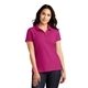 aerial view a pink azalea port authority(r) womens core classic pique polo, image 1 of 6