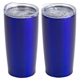 aerial view a blue glendale 20 oz vacuum insulated stainless steel tumbler, image 1 of 2