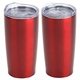 aerial view a red glendale 20 oz vacuum insulated stainless steel tumbler, image 1 of 2