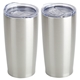 aerial view a silver glendale 20 oz vacuum insulated stainless steel tumbler, image 1 of 2