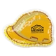 aerial view a yellow hard hat hot / cold pack, image 1 of 2