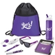 aerial view a purple seven - piece sports yes kit, image 1 of 8