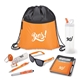 aerial view a orange seven - piece sports yes kit, image 1 of 8
