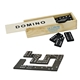 a wood promotional custom domino set with wooden case