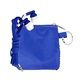 aerial view a blue sporty pouch colorful ear buds, image 1 of 2