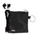 aerial view a black sporty pouch colorful ear buds, image 1 of 2