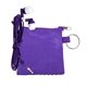 aerial view a purple sporty pouch colorful ear buds, image 1 of 2