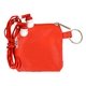 aerial view a red sporty pouch colorful ear buds, image 1 of 2