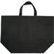 aerial view a black non woven polypropylene grocery shopper, image 1 of 2