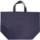 aerial view a navy blue non woven polypropylene grocery shopper, image 1 of 2