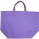 aerial view a purple non woven polypropylene grocery shopper, image 1 of 2