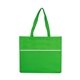 aerial view a green polypropylene wave shopping tote, image 1 of 2