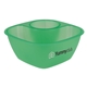 aerial view a translucent green dip - it(tm) 2- compartment snack bowl, image 1 of 2