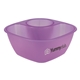 aerial view a translucent purple dip - it(tm) 2- compartment snack bowl, image 1 of 3
