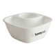 aerial view a solid white dip - it(tm) 2- compartment snack bowl, image 1 of 2