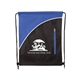 aerial view a royal blue summit non - woven drawstring backpack, image 1 of 2