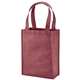 aerial view a burgundy payson non - woven mini tote, image 1 of 2