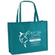 aerial view a teal non woven celebration george shopping tote bag, image 1 of 2