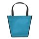 aerial view a brite blue non woven polypropylene carnival tote bag - screen print, image 1 of 2