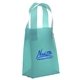 aerial view a teal thor frosted plastic tote bag - 5 x 8 w / foil print, image 1 of 2