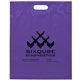 aerial view a grape frosted plastic flexo ink multi color convention bag 15 x 19, image 1 of 2
