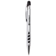aerial view a black veneno silver ballpoint pen, image 1 of 3