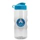 a clear bottle & cyan lid mini mountain 22 oz tritan(tm) sports bottle with flip lid and digital imprint