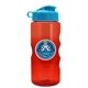 a transparent red bottle & cyan lid mini mountain 22 oz tritan(tm) sports bottle with flip lid and digital imprint