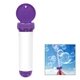 aerial view a purple 1 oz tube bubble dispenser, image 1 of 7