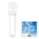 aerial view a white 1 oz tube bubble dispenser, image 1 of 6