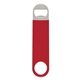 aerial view a red large vinyl coated stainless steel bottle opener, image 1 of 3