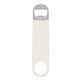 aerial view a white large vinyl coated stainless steel bottle opener, image 1 of 3
