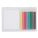 aerial view a multi-color with clear case 8- piece colored pencil art set in case, image 1 of 4