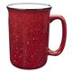 aerial view a red 14 oz tall campfire mug, image 1 of 2