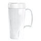 aerial view a white 16 oz arrondi(tm) travel mug, image 1 of 2