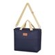 aerial view a navy hefty cooler tote bag, image 1 of 3