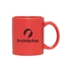 11 oz C-Handle Mug-Orange - Red