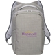 aerial view a gray zoom grid 15 tsa computer backpack, image 1 of 12