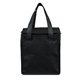 aerial view a black 8w x 8-1/2h x 6gusset - super frosty insulated food delivery bag lunch size tote, image 1 of 4