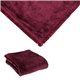 aerial view a burgundy fairmont mink touch blanket, image 1 of 5